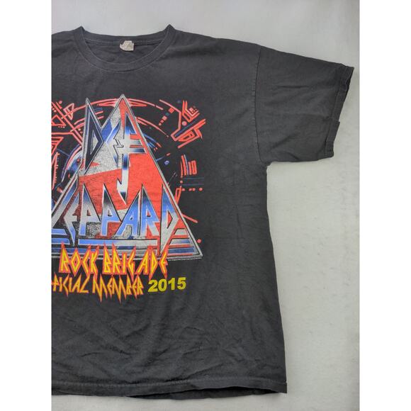 Def Leppard Rock Brigade Official Member 2015 T Shirt Size 2XL XXL Black - Picture 4 of 12